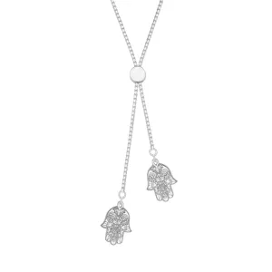 Carter Gore Hamsa Hand Slider Necklace Sterling Silver