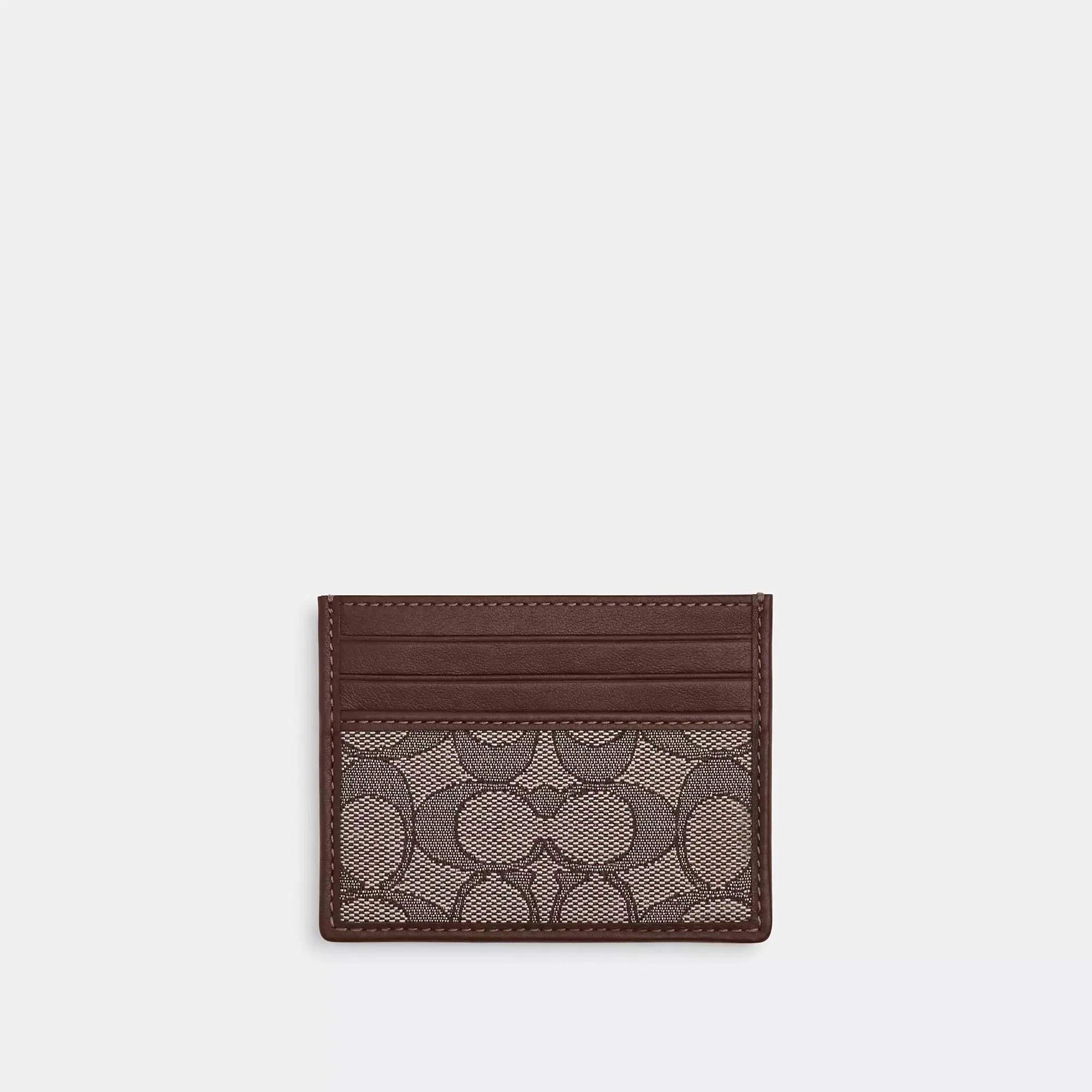 Coach Outlet Slim Id Card Case In Signature Jacquard
