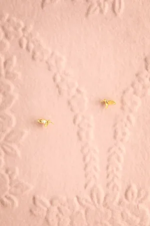 Colibri Gold | Hummingbird Stud Earrings