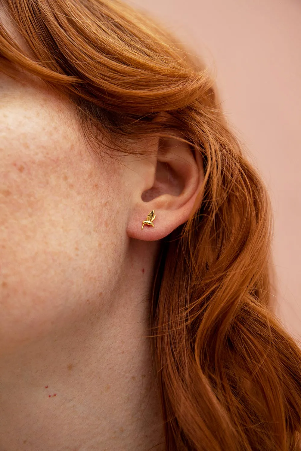 Colibri Gold | Hummingbird Stud Earrings