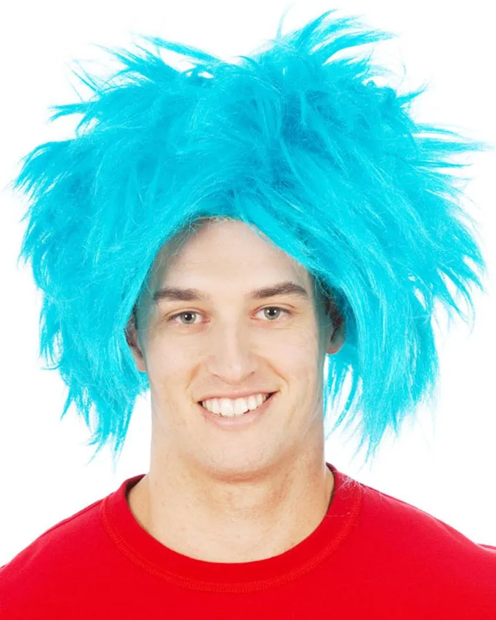 Crazy Short Blue Wig