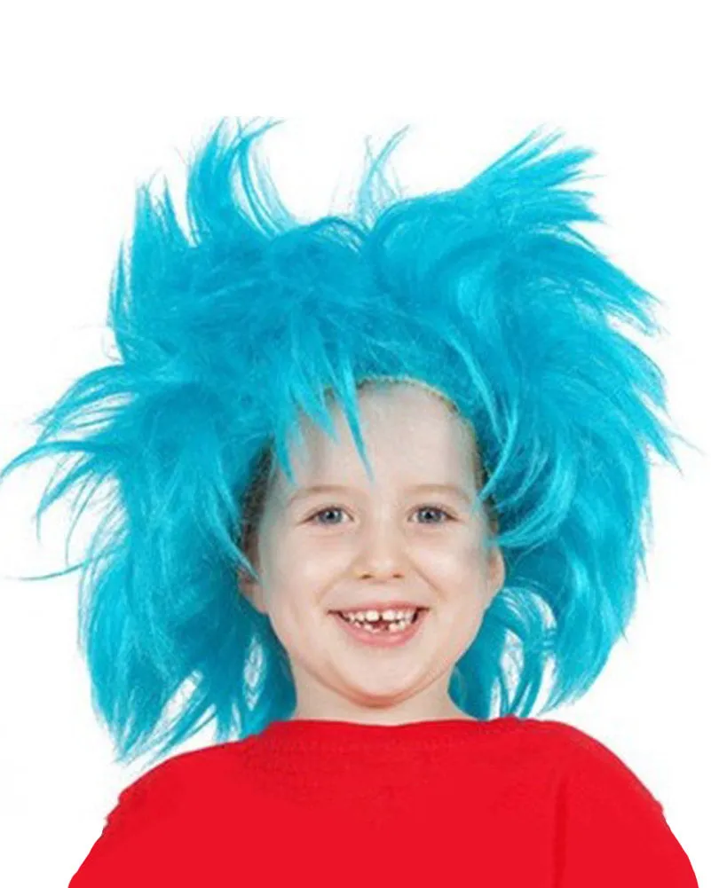 Crazy Short Blue Wig