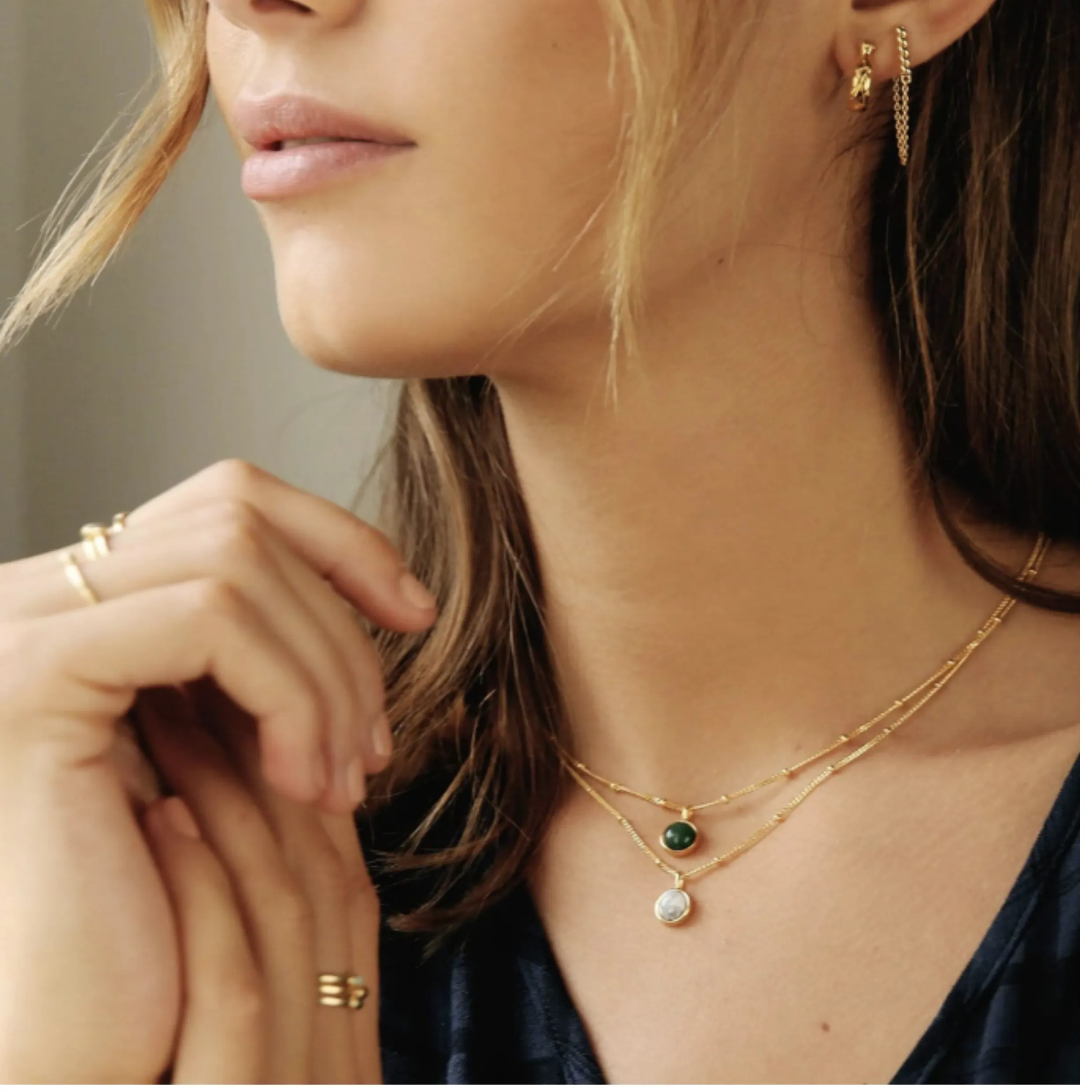 Daisy London HOWLITE HEALING STONE NECKLACE HN1006_GP