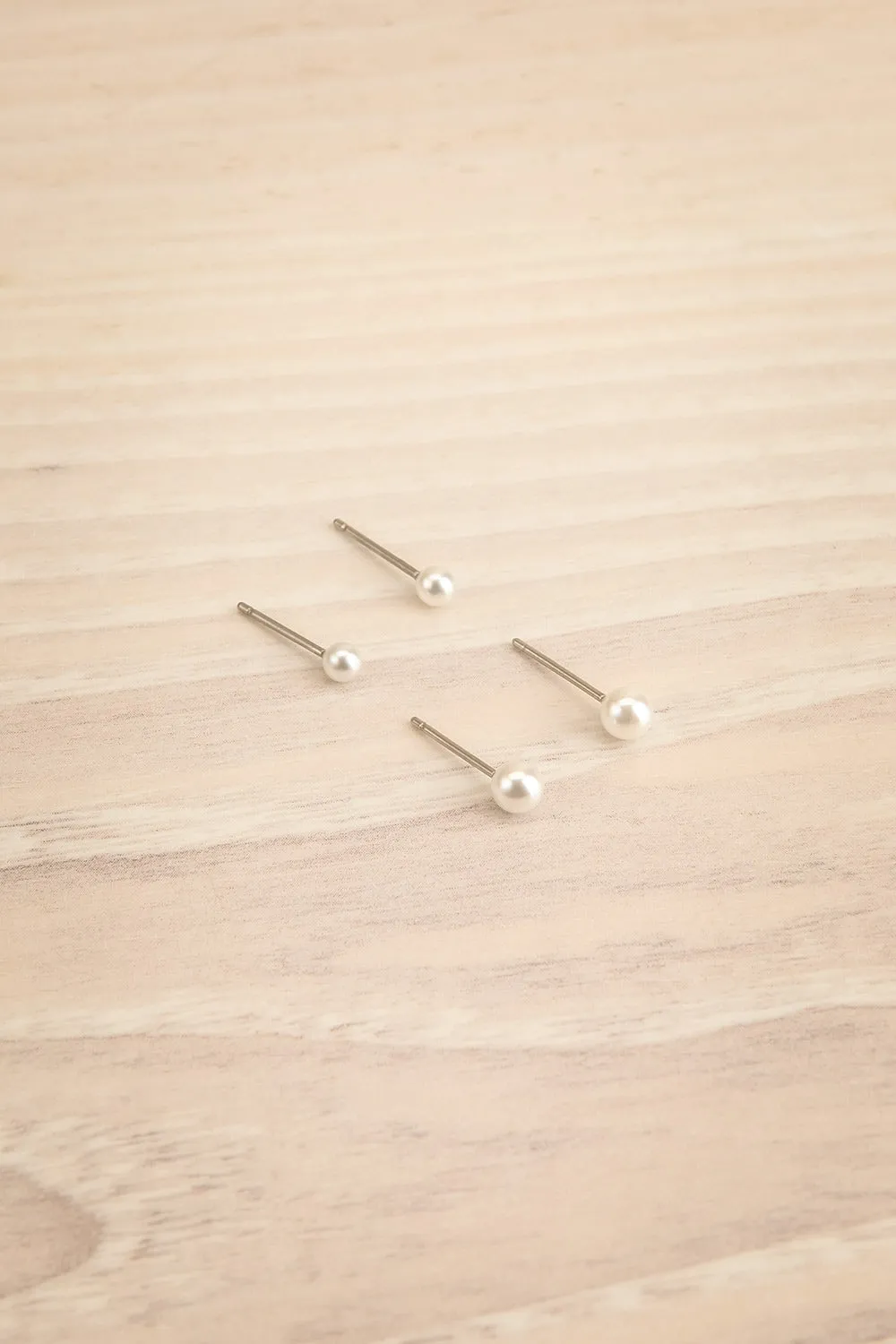 Damara Silver | Pearlescent Glass Bead Earrings Set