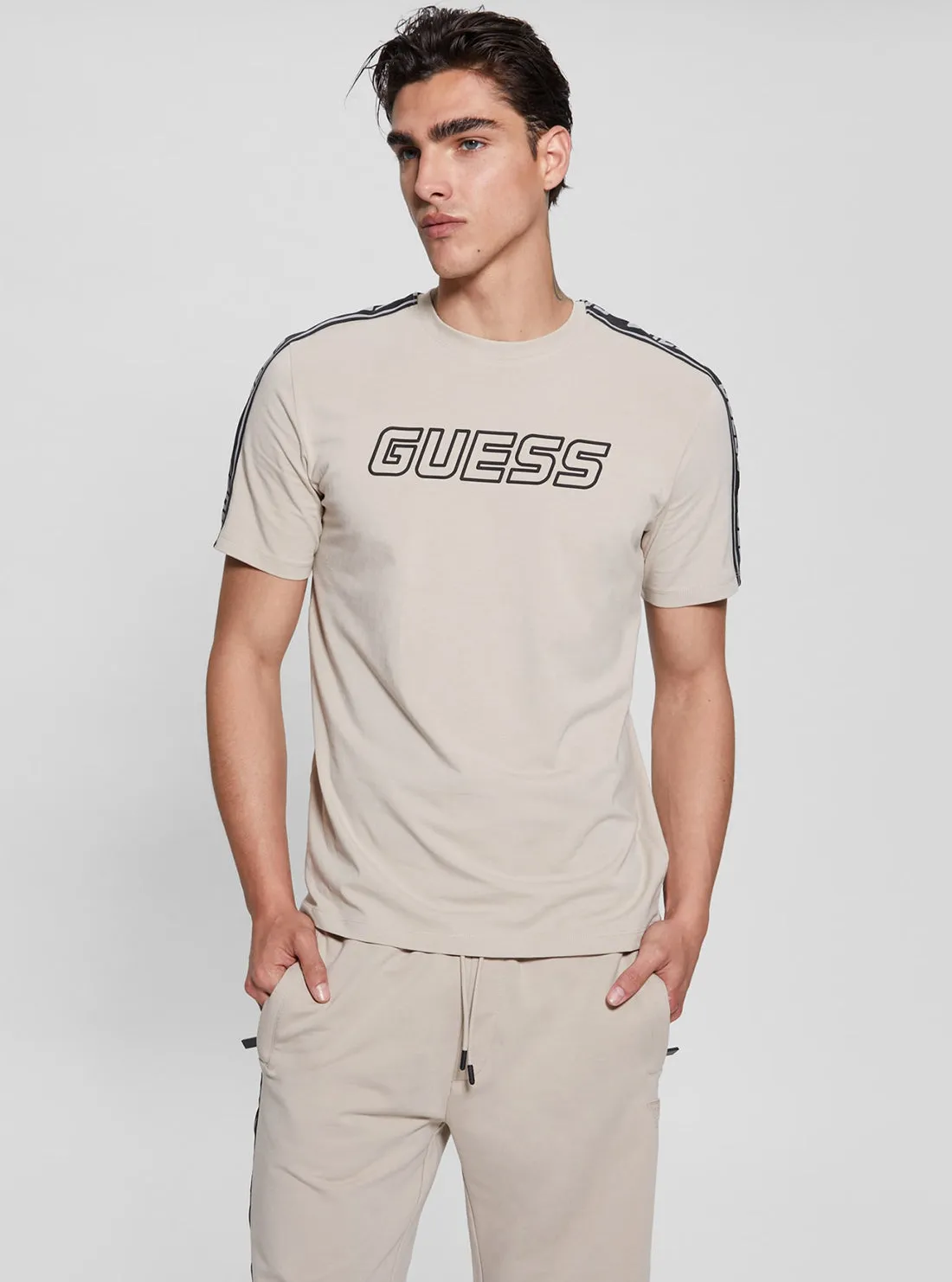Eco Beige Arlo Short Sleeve T-Shirt Guess