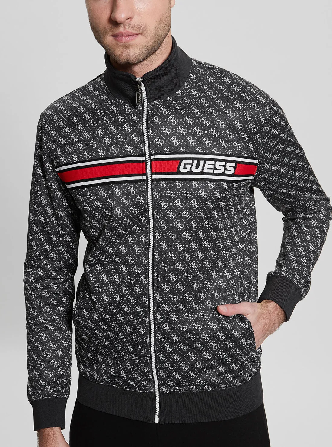 Eco Black Logo Korbin Active Jacket Guess