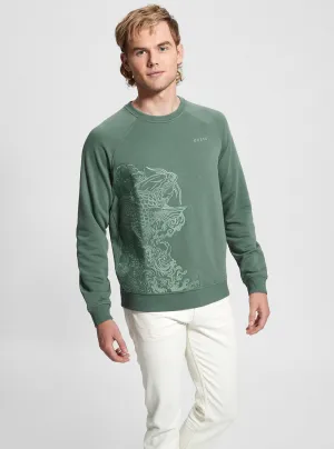 Eco Green Embroidered Jumper Guess
