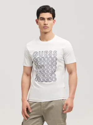 Eco White Logo Chain T-Shirt Guess