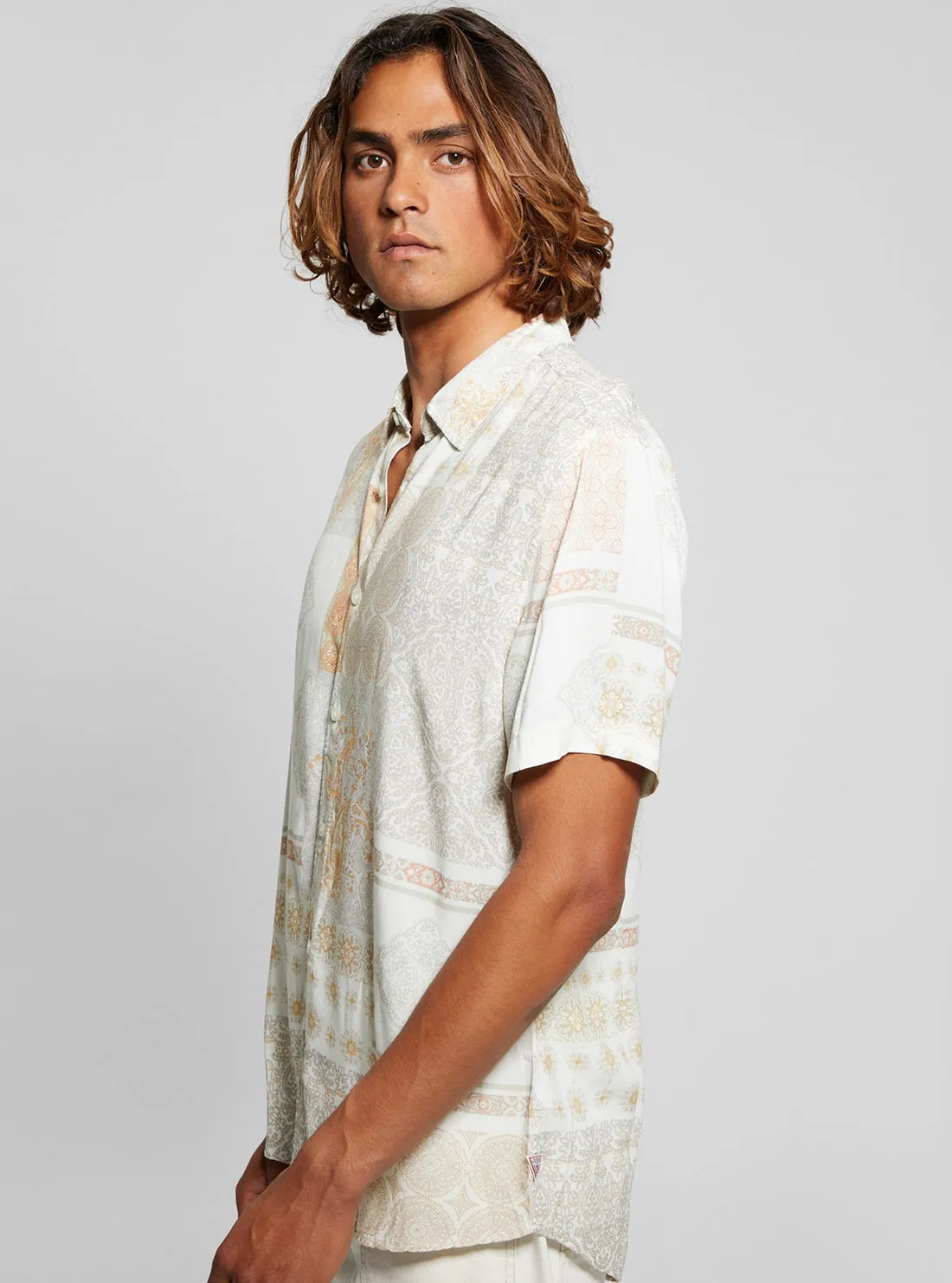 Eco White Patchwork Shirt Guess