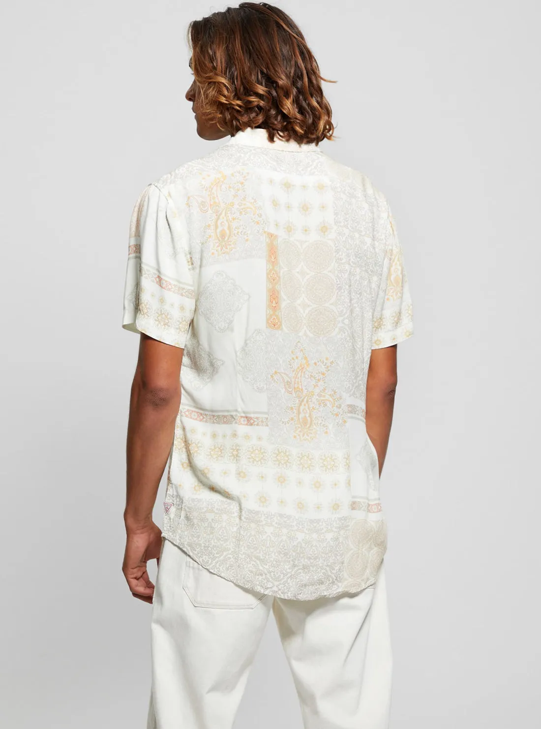 Eco White Patchwork Shirt Guess
