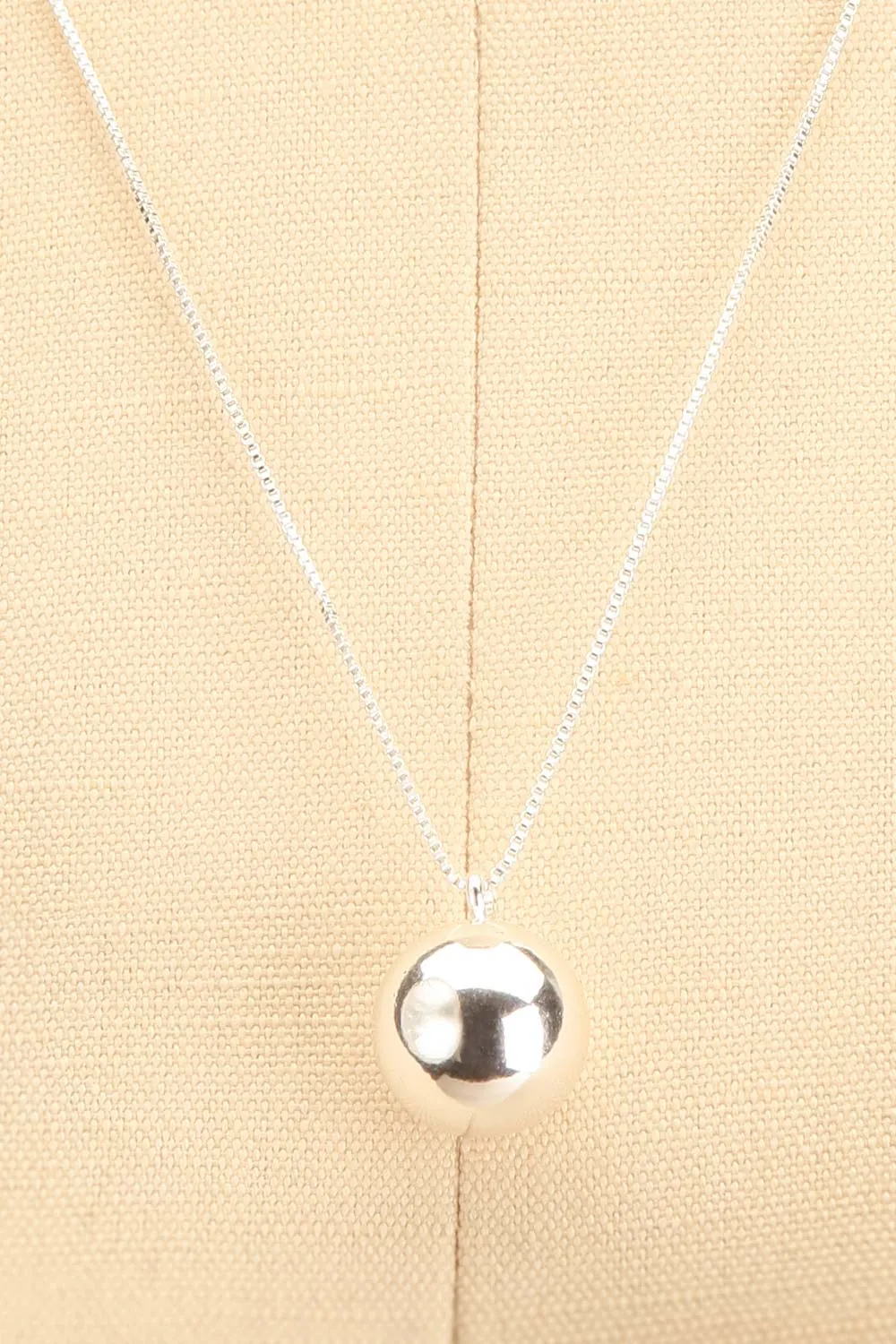 Ernae Silver | Adjustable Necklace w/ Ball Pendant