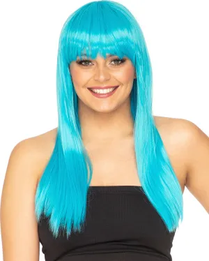 Fashion Deluxe Aquamarine Long Wig