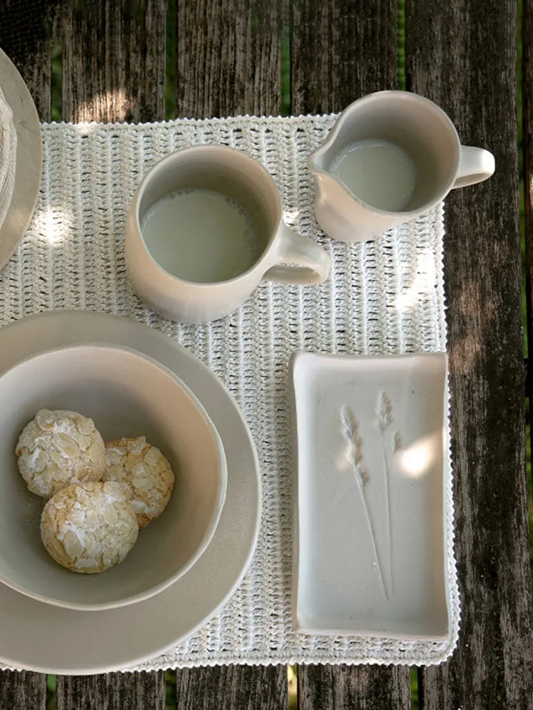 Fiorira un Giardino Ceramic Branch Tray in Grey