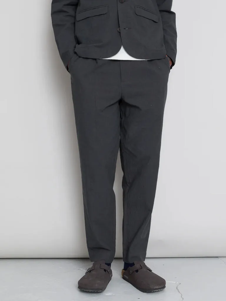 Folk Assembly Suit Trouser in Graphite Crinkle