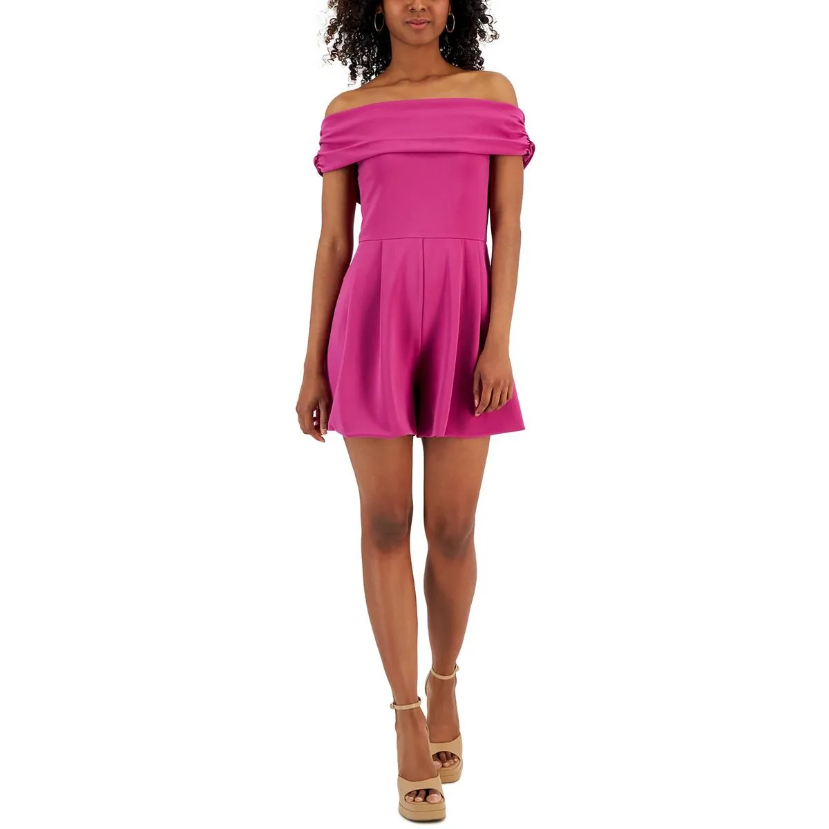 Franki Womens Crepe Romper