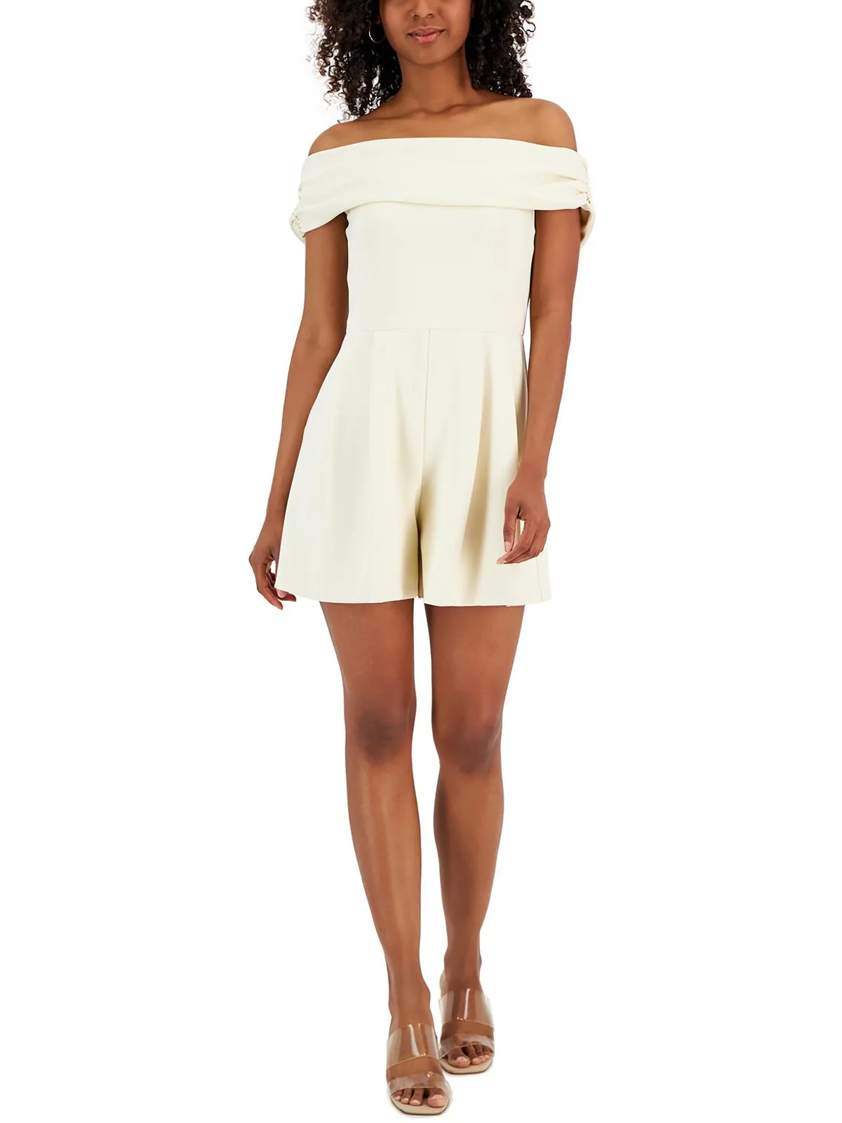 Franki Womens Crepe Romper