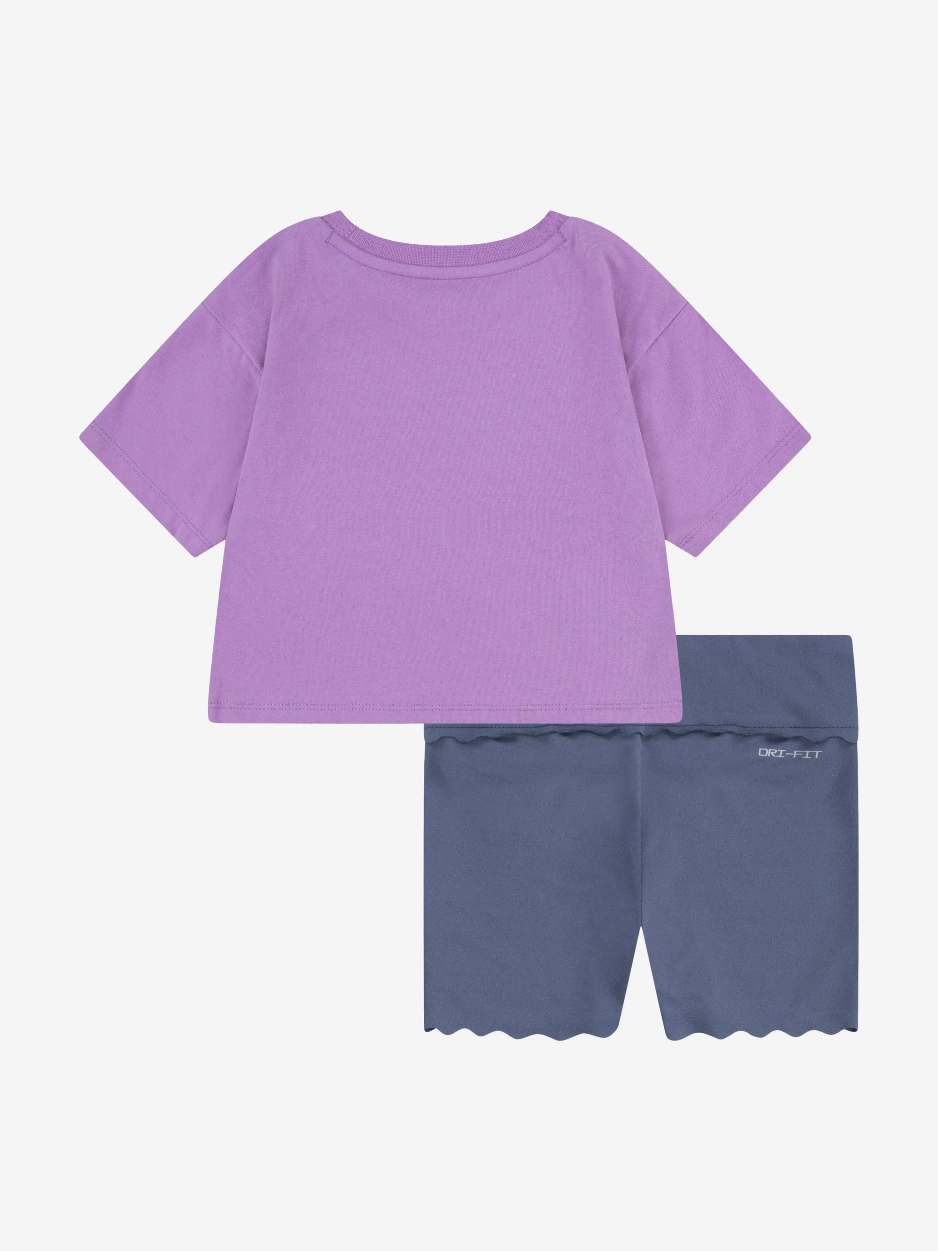 Girls Swoosh Motion Short Set in Blue