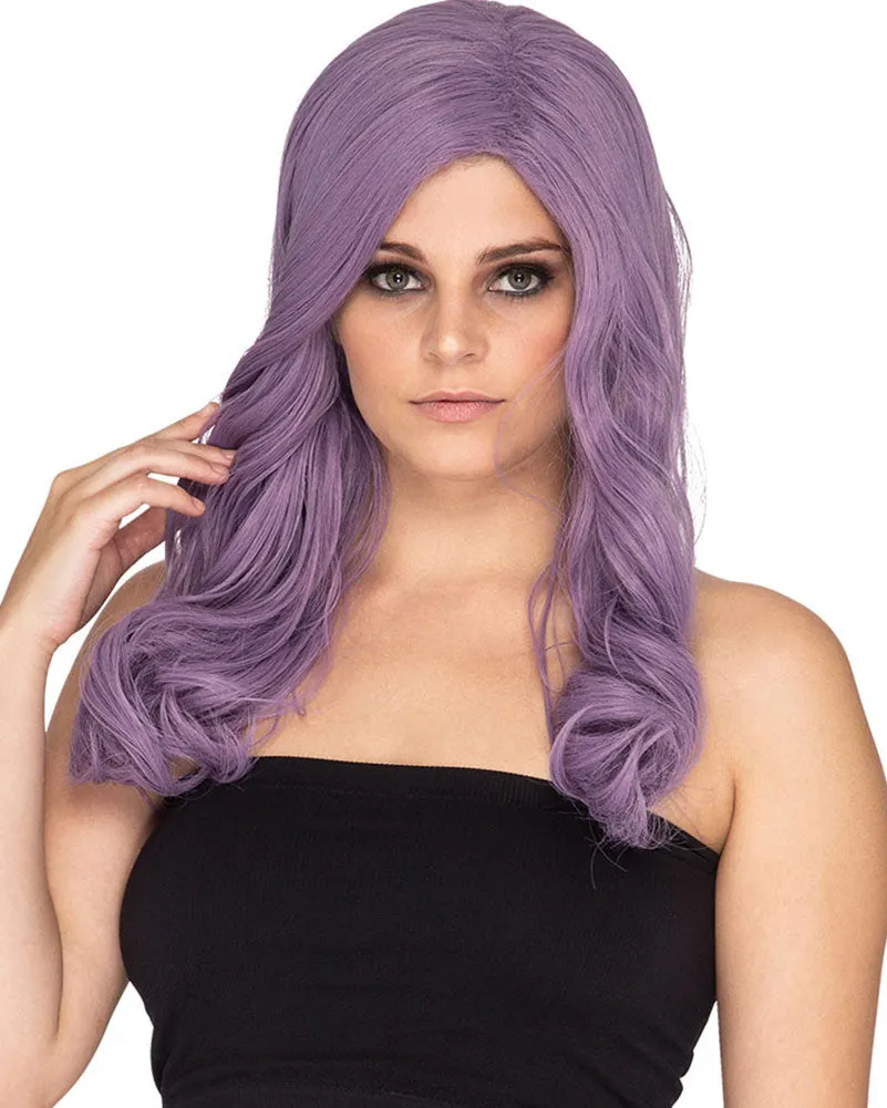 Glamour Deluxe Ashes of Violets Purple Long Wavy Wig