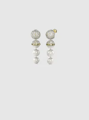 Gold Crystal Bead Earrings Guess