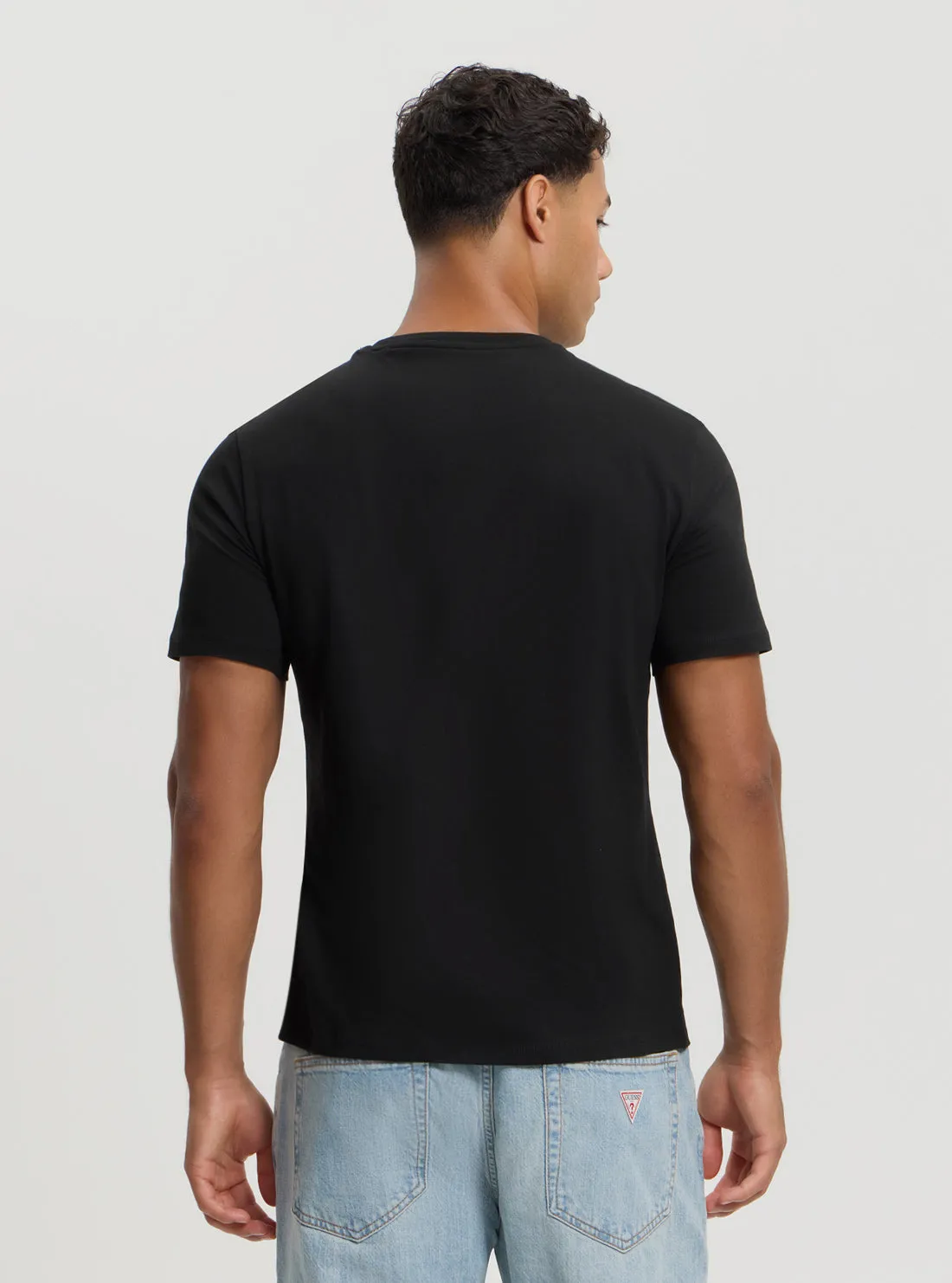 Guess Jeans Black Slim Script T-Shirt Guess