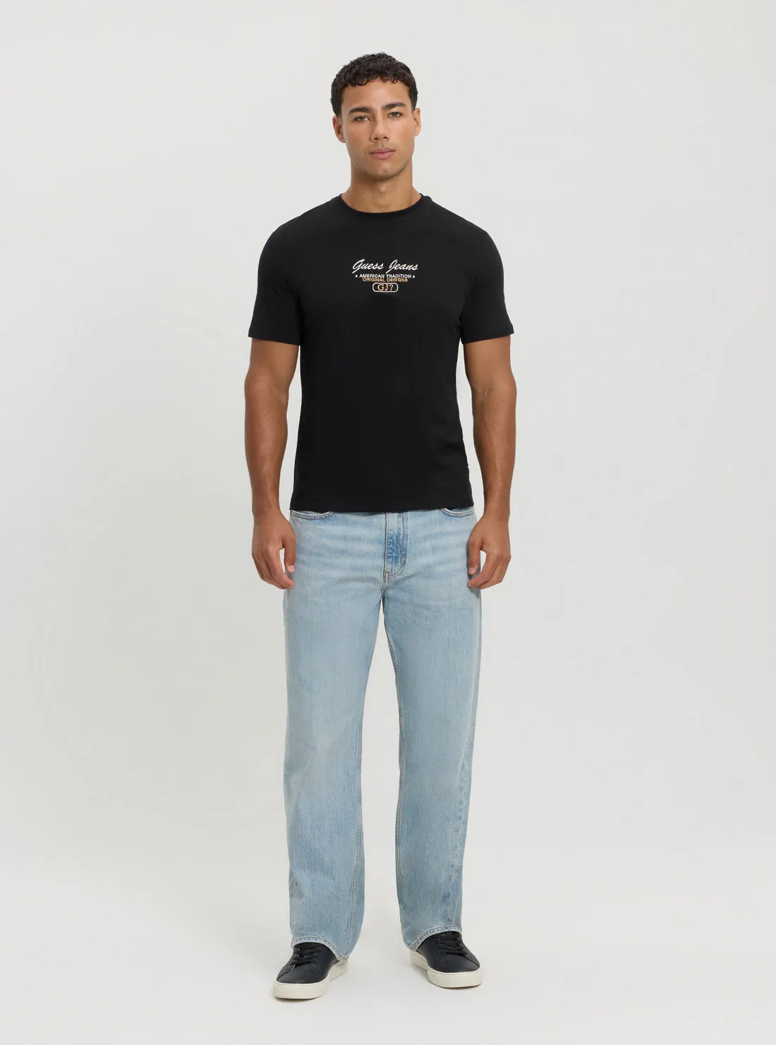Guess Jeans Black Slim Script T-Shirt Guess