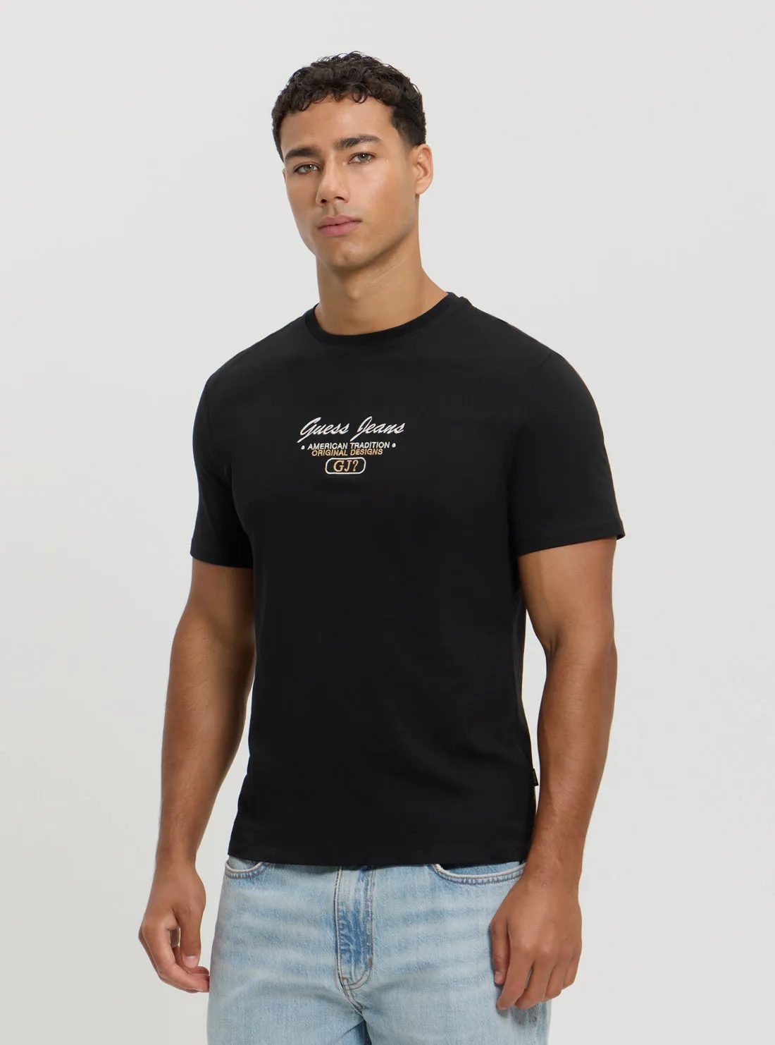 Guess Jeans Black Slim Script T-Shirt Guess