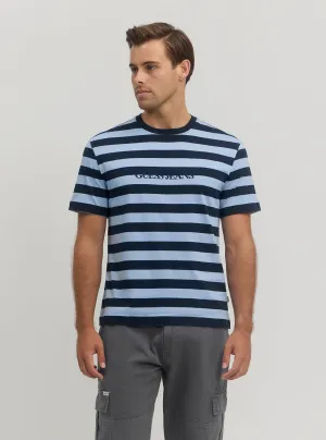 Guess Jeans Blue Striped T-Shirt Guess