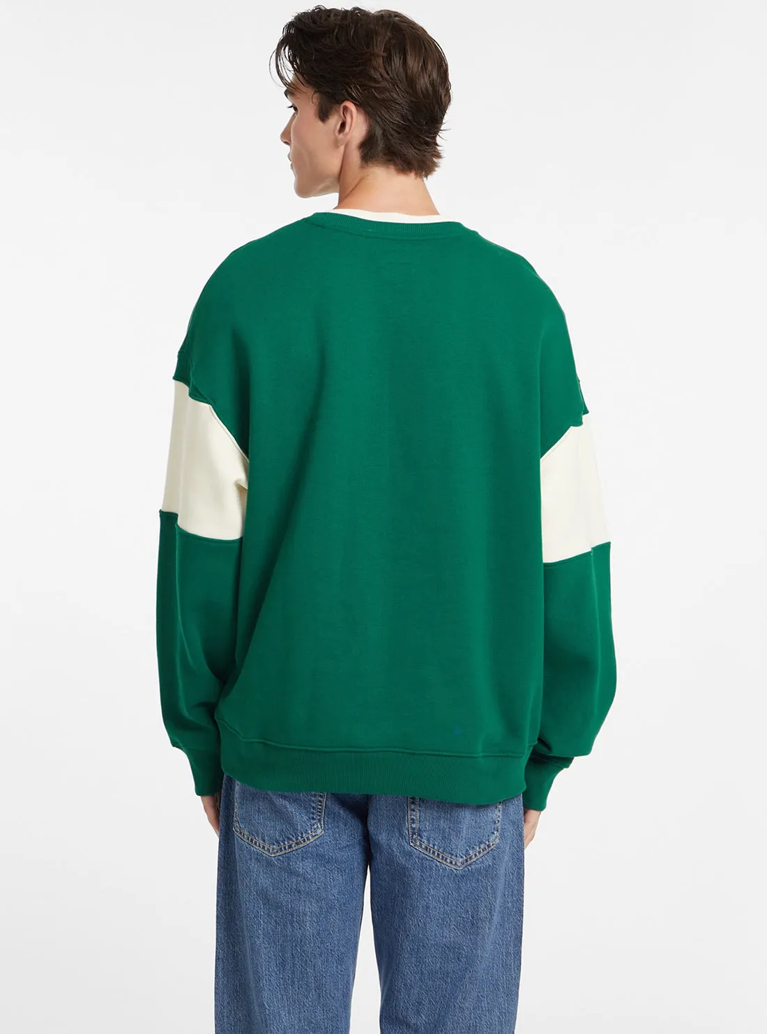 Guess Jeans Green Logo Jumper Guess