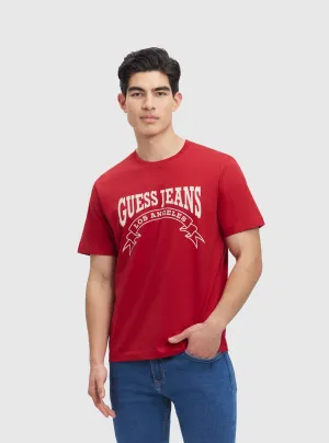 Guess Jeans Red Banner T-Shirt Guess