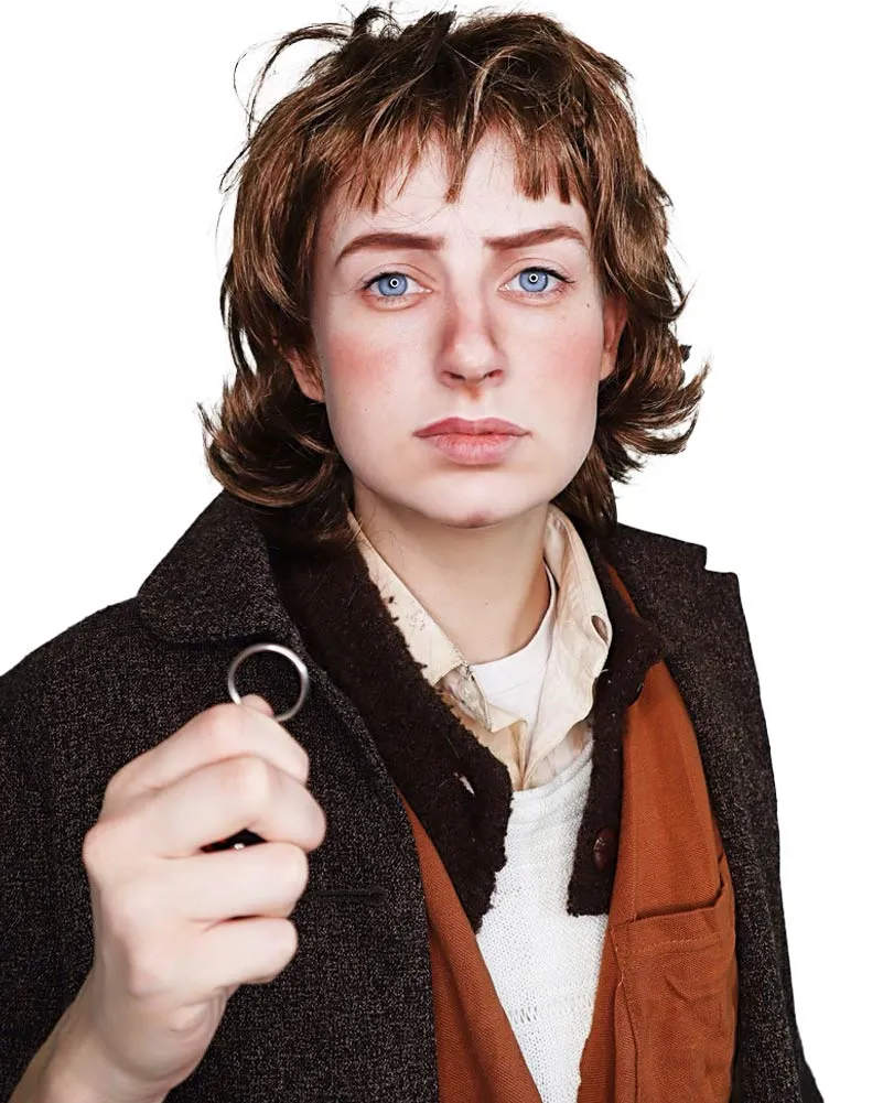 Halfling Short Brown Wig
