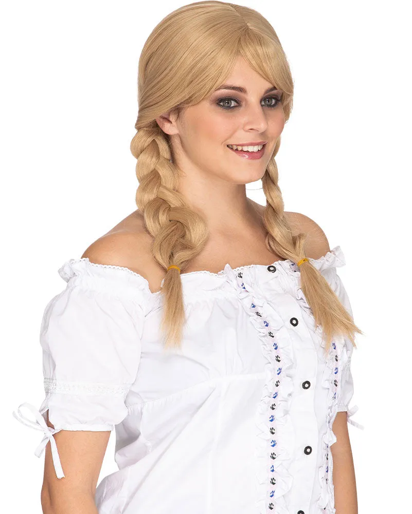 Heidi Deluxe Plaited Blonde Wig