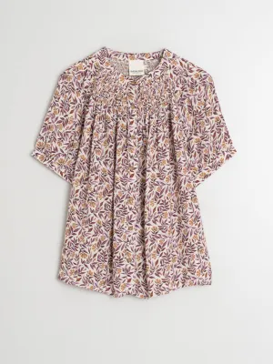 Indi & Cold Leaf Print Blouse in Violeta