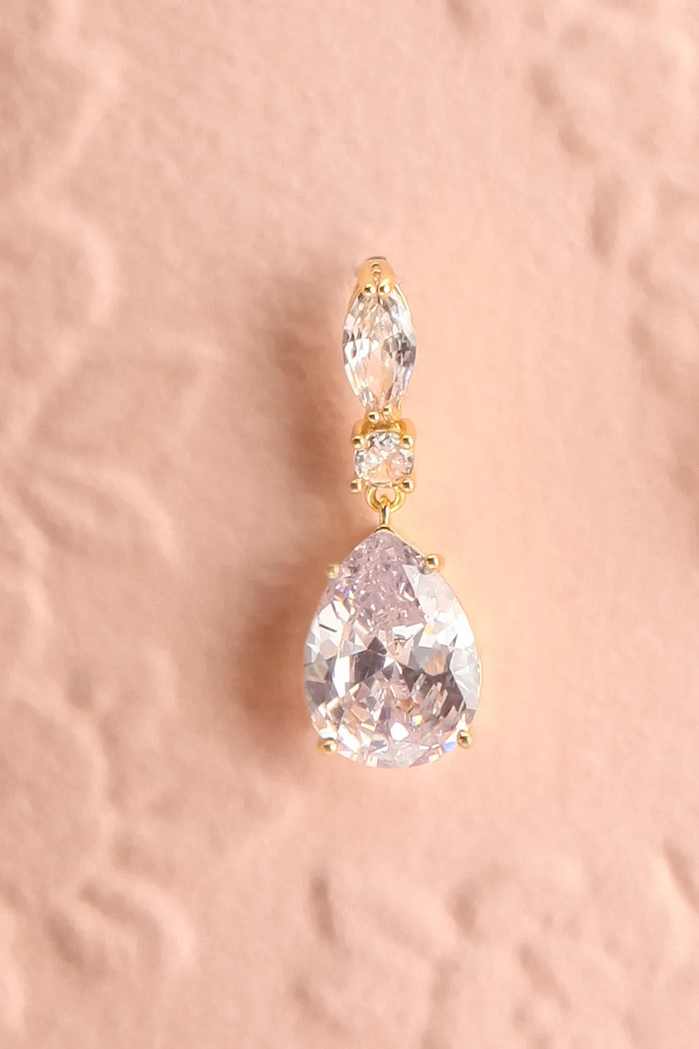Jezebel Gold | Crystal Pendant Earrings