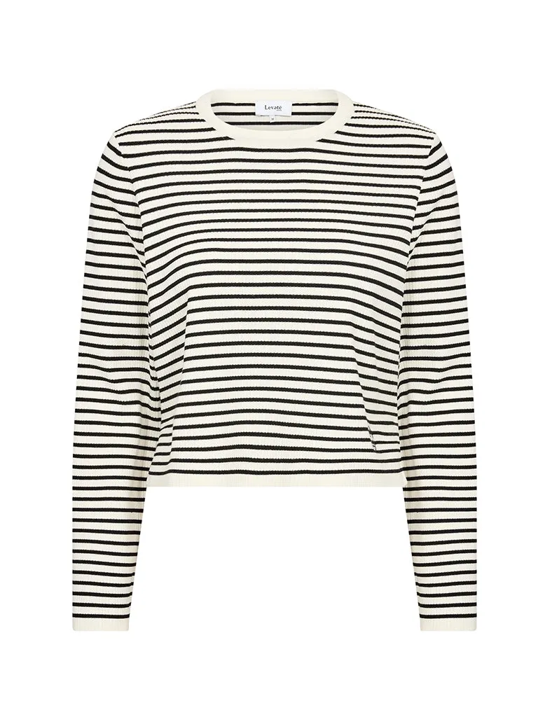Levete Room Kirsten Stripe Top in Black White