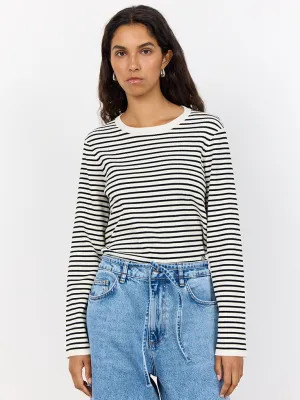 Levete Room Kirsten Stripe Top in Black White