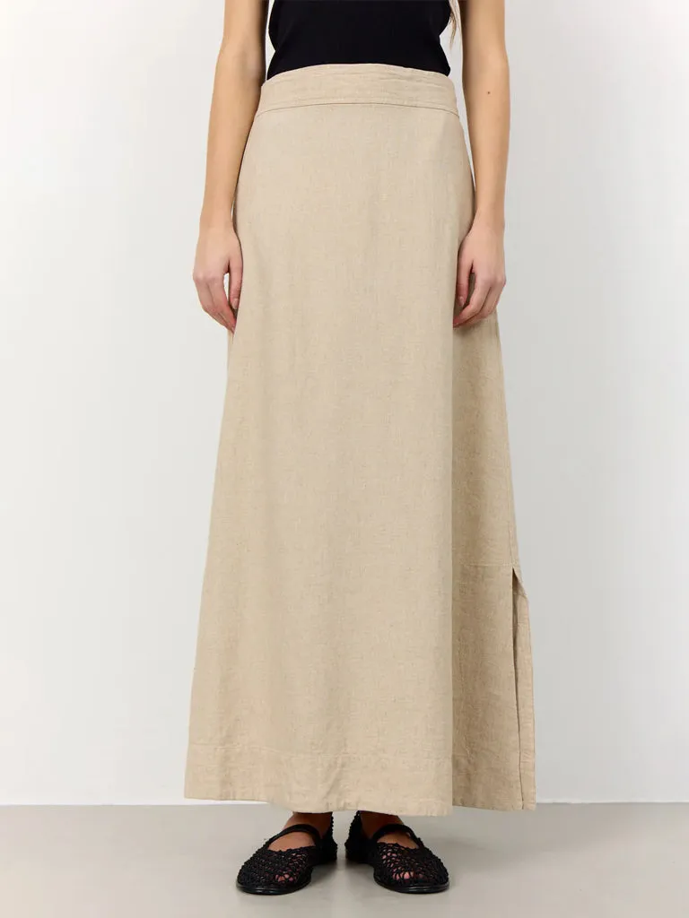 Levete Room Naja Linen Skirt in Island Fossil