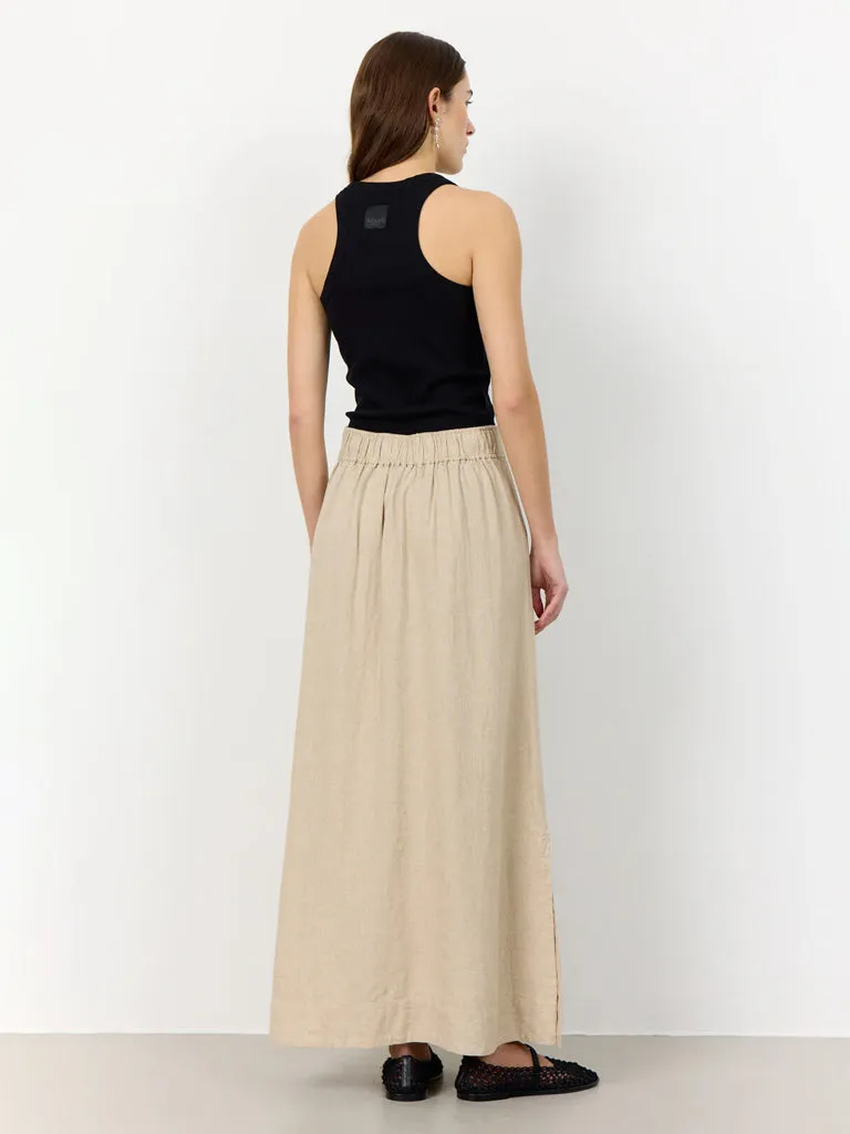 Levete Room Naja Linen Skirt in Island Fossil