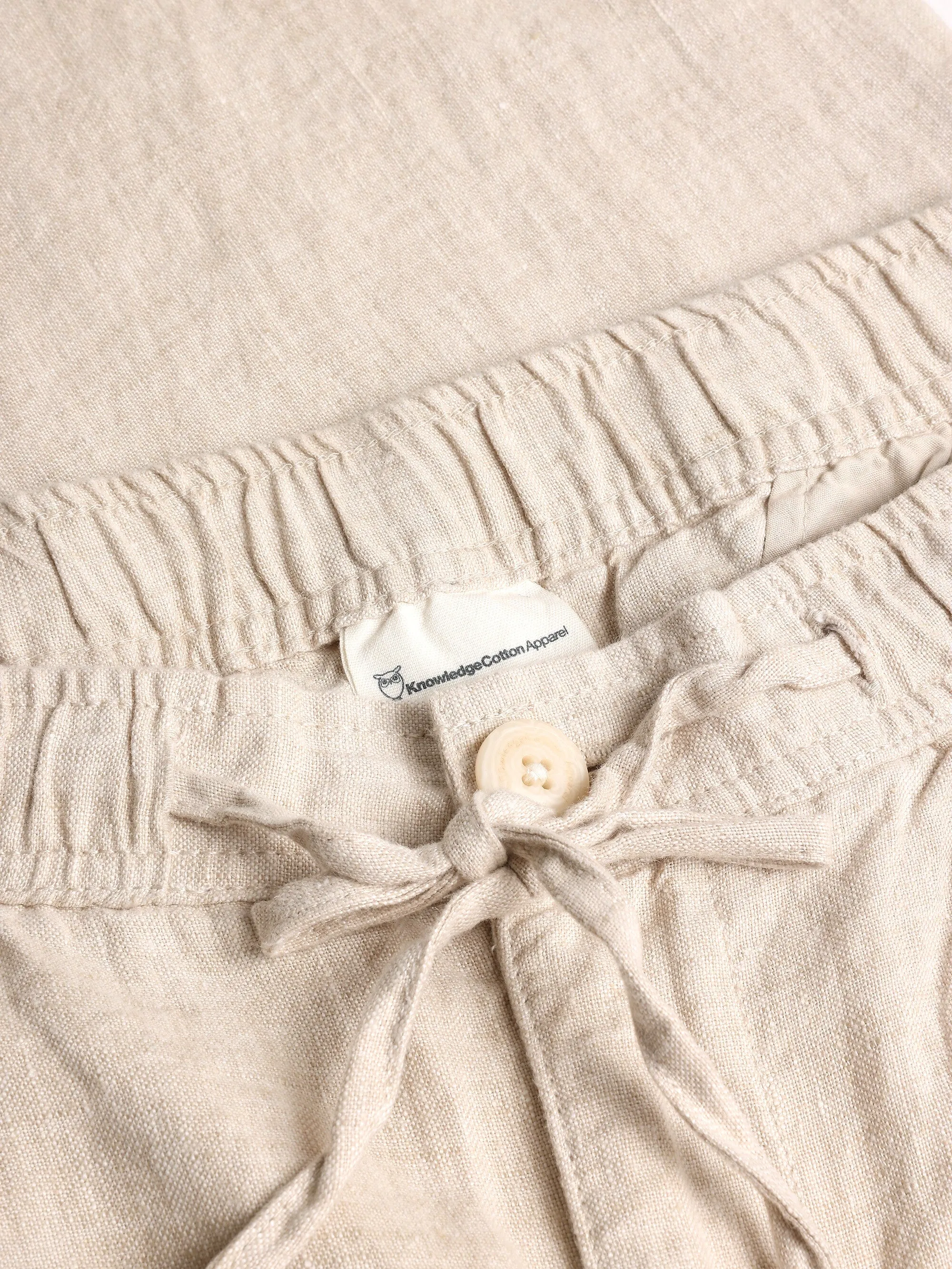 Loose linen pant - Yarndyed - Light feather gray Knowledge Cotton