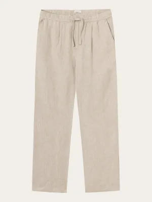 Loose linen pant - Yarndyed - Light feather gray Knowledge Cotton