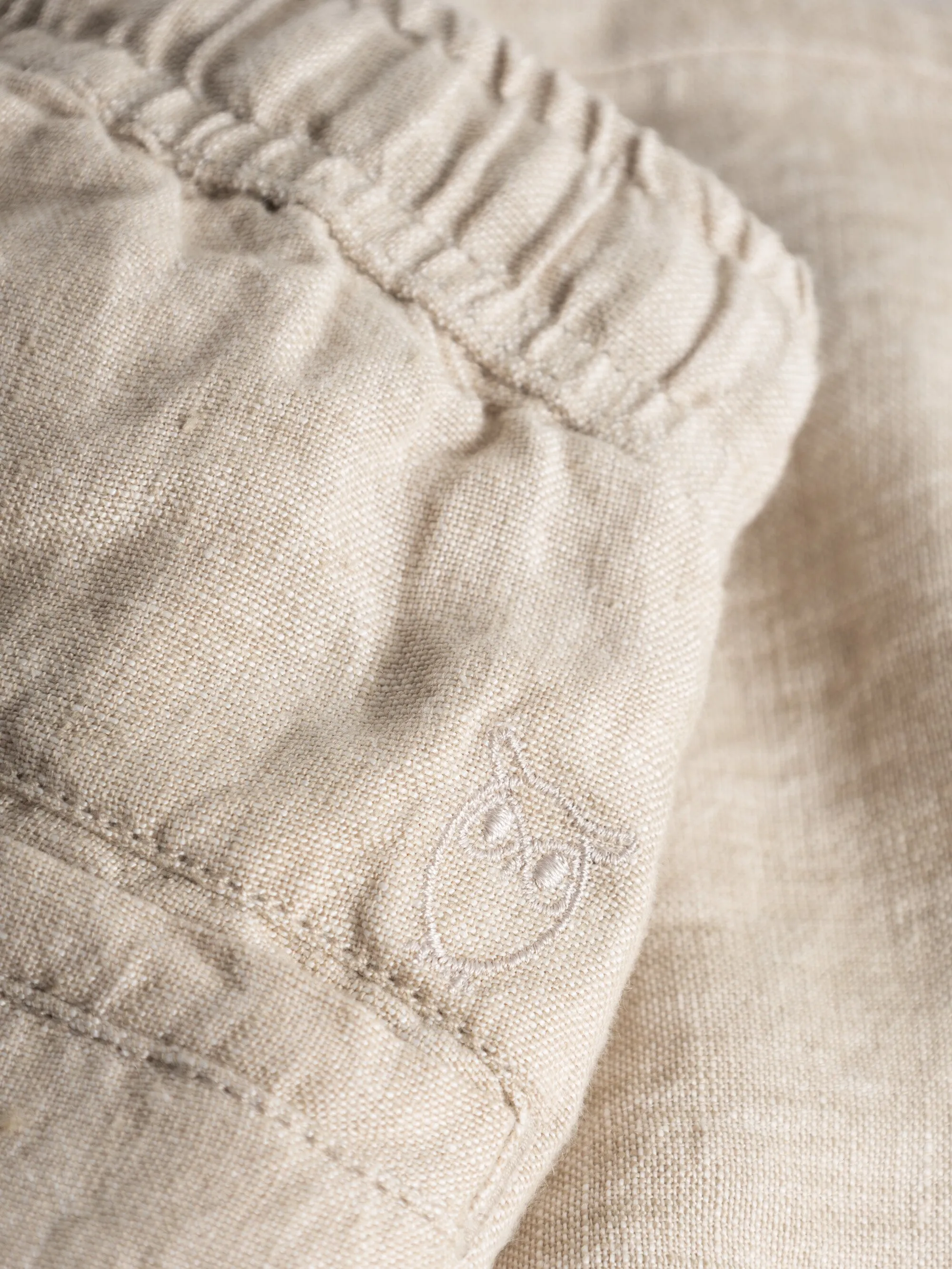 Loose linen pant - Yarndyed - Light feather gray Knowledge Cotton