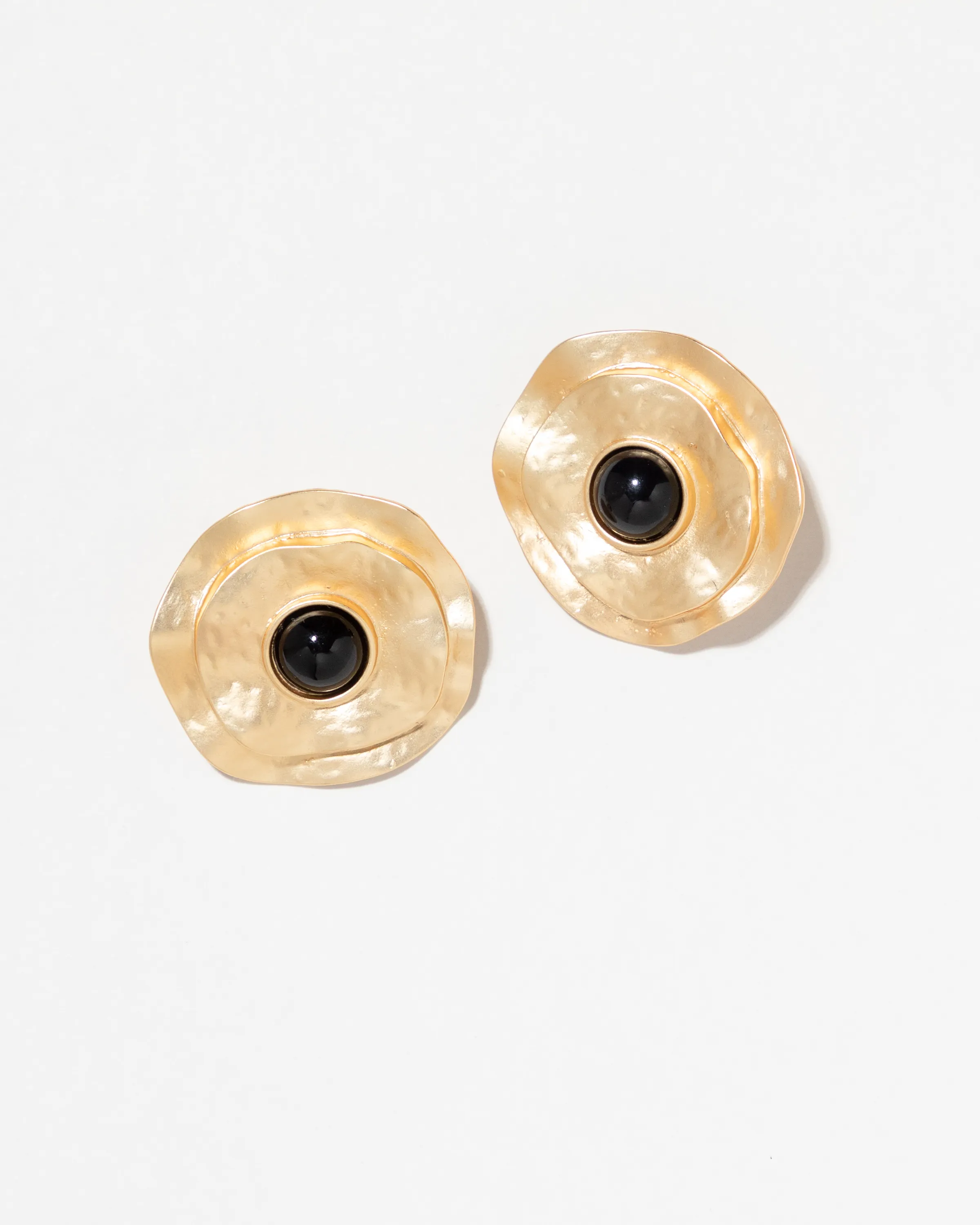 Lotus Leaf Enamel Stud Earrings