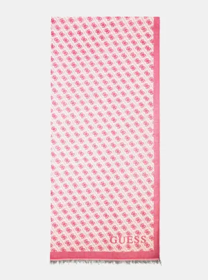Magenta Logo Izzy Jacquard Scarf Guess