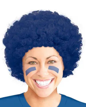Navy Curly Wig