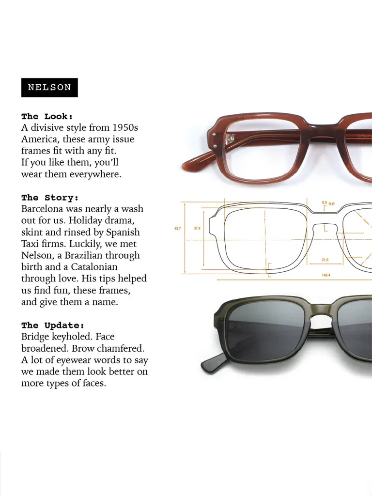 Oscar Deen Nelson Sunglasses in Dark Olive/Night