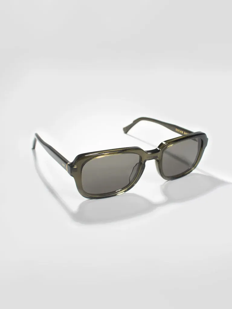 Oscar Deen Nelson Sunglasses in Dark Olive/Night