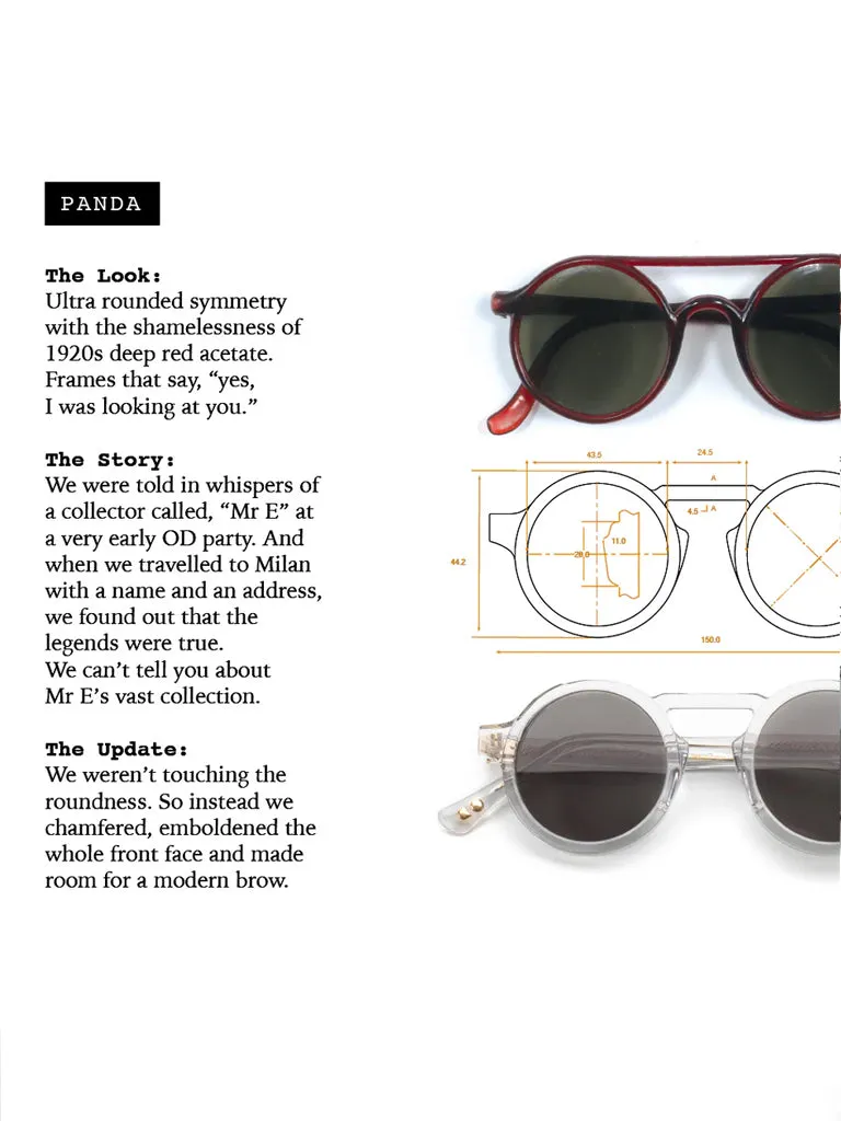 Oscar Deen Panda Sunglasses in Slate/Olive