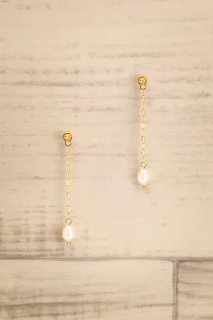 Pandelys | Golden Stud Earrings w/ Pendant Backing