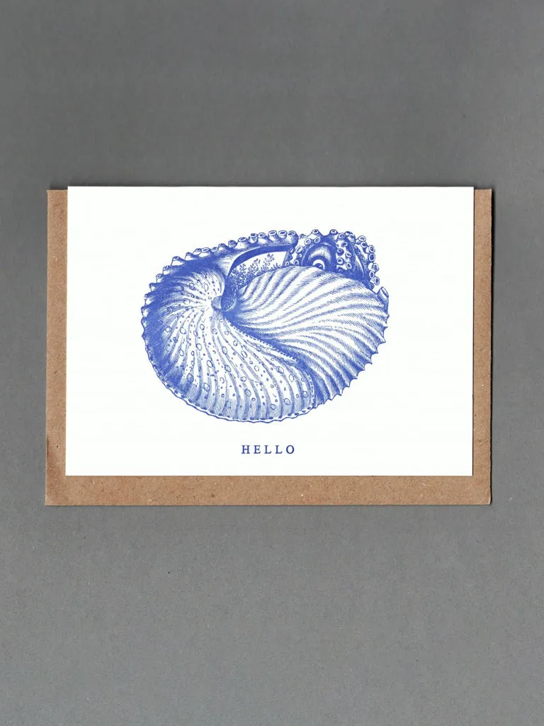 Passenger Press Hello Shell card in Blue
