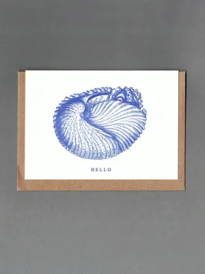 Passenger Press Hello Shell card in Blue