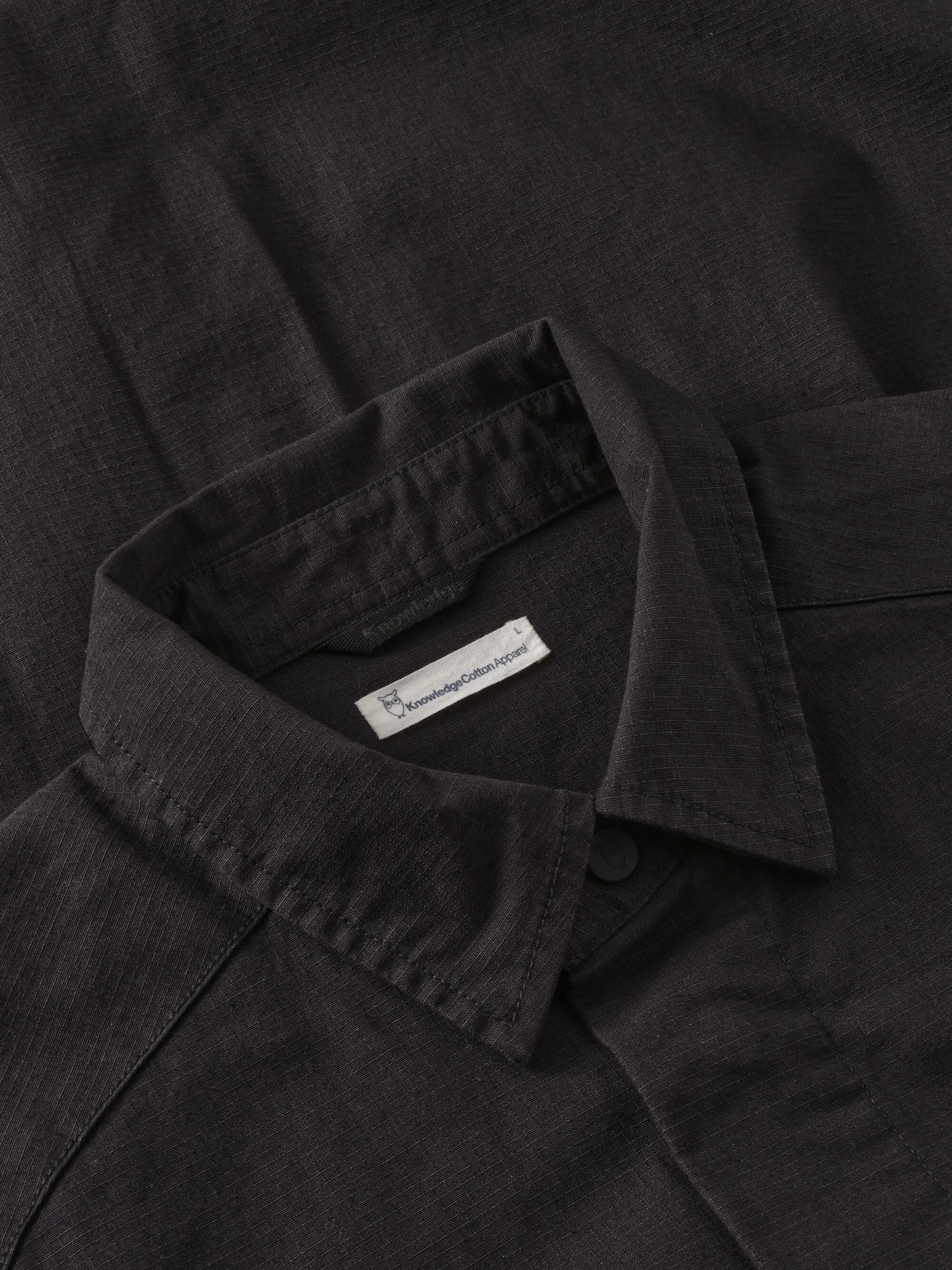 Ripstop overshirt - GOTS/Vegan - Black Jet Knowledge Cotton